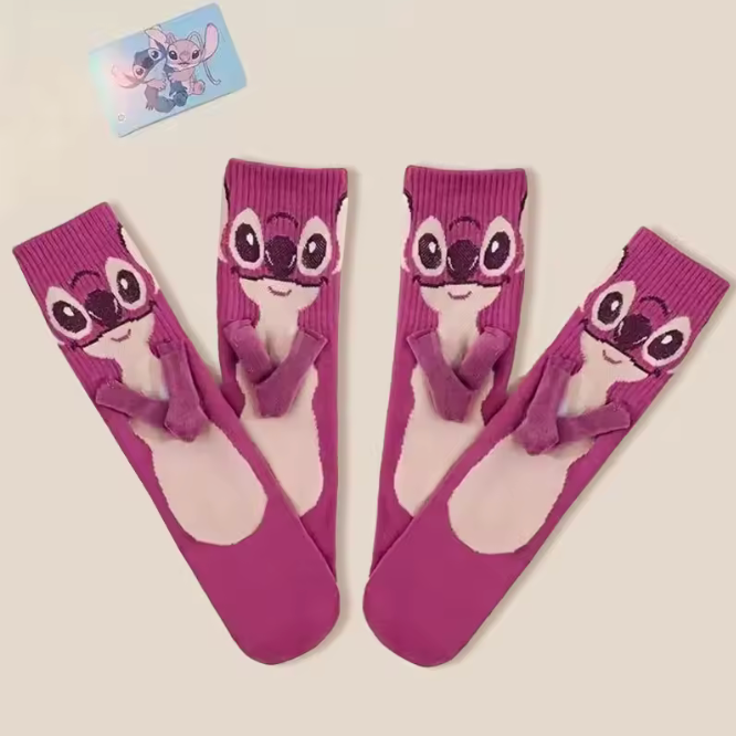 Calcetines Stitch para Parejas – Pack de 2 Pares 💙💗
