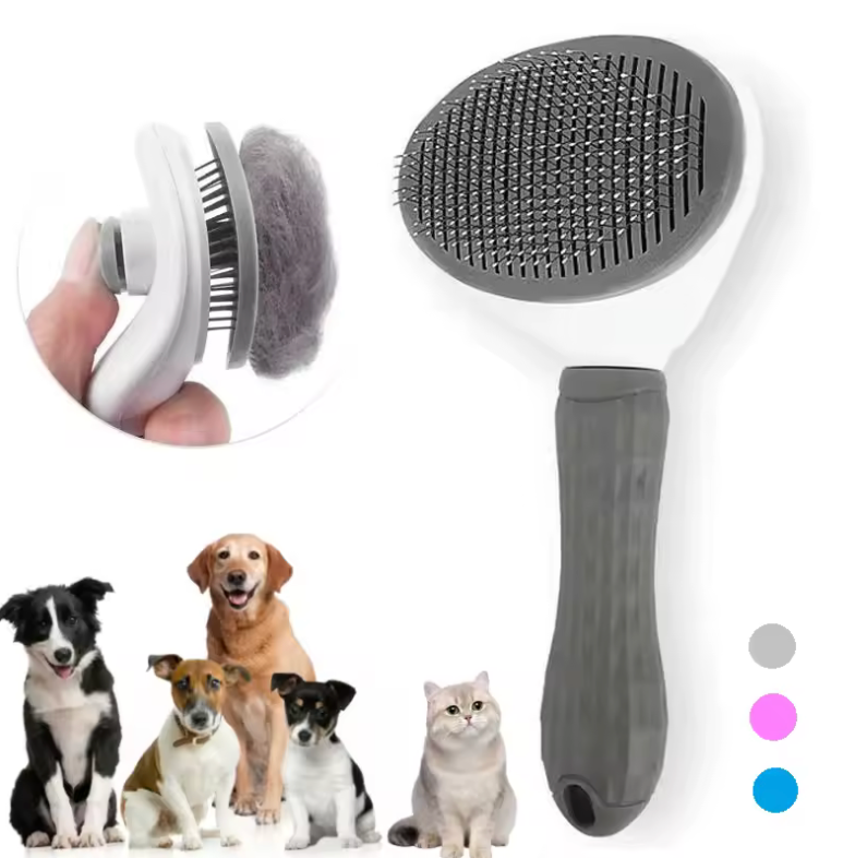 🐶🐱✨ Cepillo Autolimpiante para Mascotas – Eliminador de Pelo para Perros y Gatos