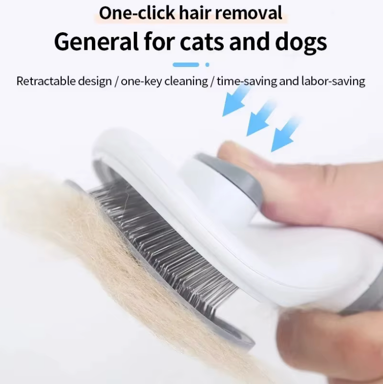 🐶🐱✨ Cepillo Autolimpiante para Mascotas – Eliminador de Pelo para Perros y Gatos