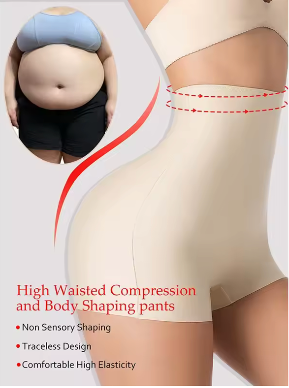 Pantalones Reductores de Cintura Alta para Mujer – Moldeador, Control de Abdomen y Levantamiento de Glúteos