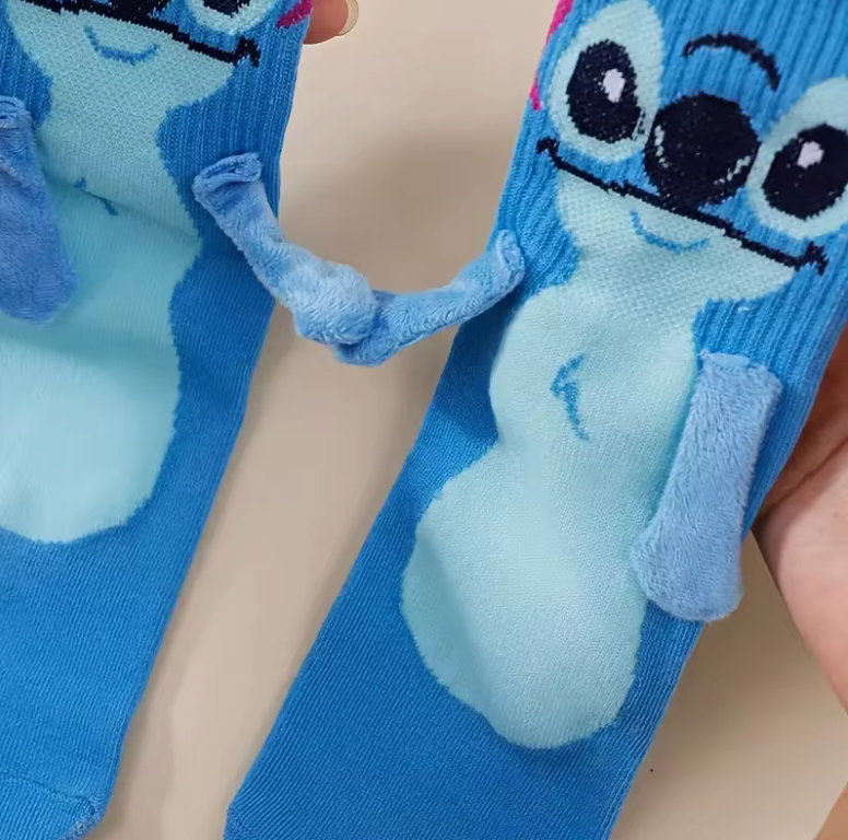 Calcetines Stitch para Parejas – Pack de 2 Pares 💙💗