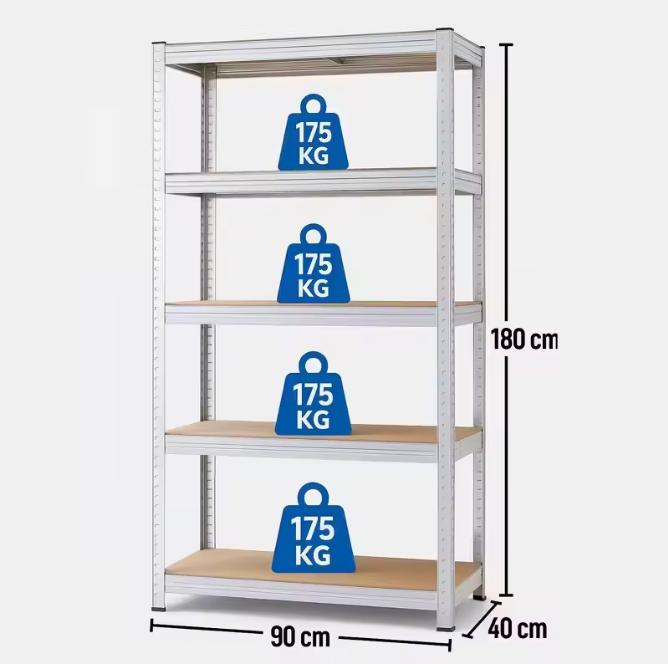 Estantería Metálica de 5 Niveles – Resistente, Ajustable y Fácil de Montar 💪