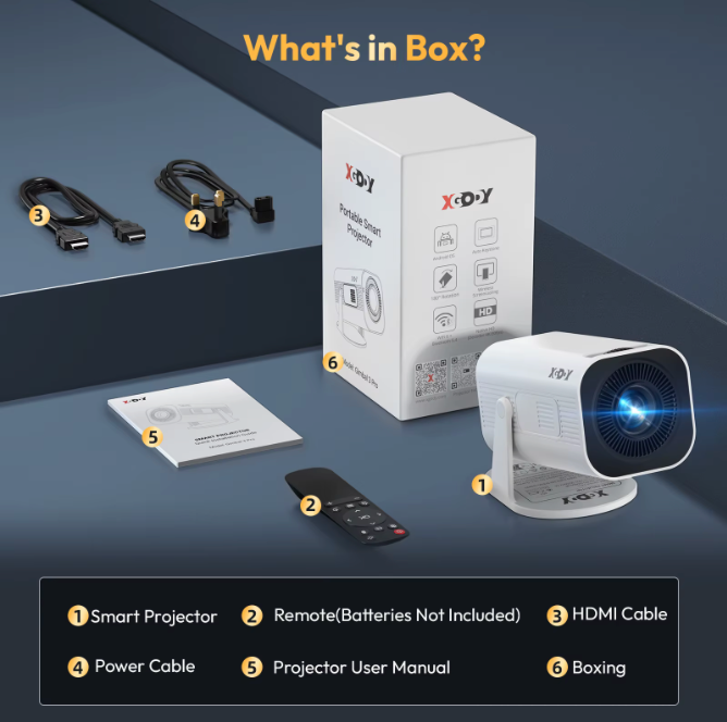 XGODY Gimbal 3 Pro – Proyector Portátil 4K con WiFi 6 y Android 📽️✨