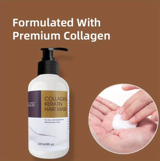 ✨ Mascarilla Capilar Reparadora con Queratina y Colágeno | Hidratación Profunda