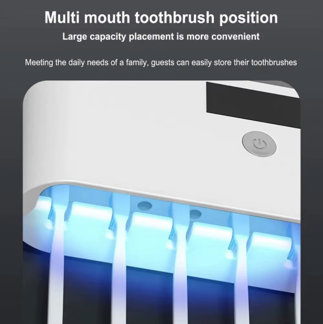 🪥✨ Organizador de Cepillos de Dientes UV + Dispensador Automático