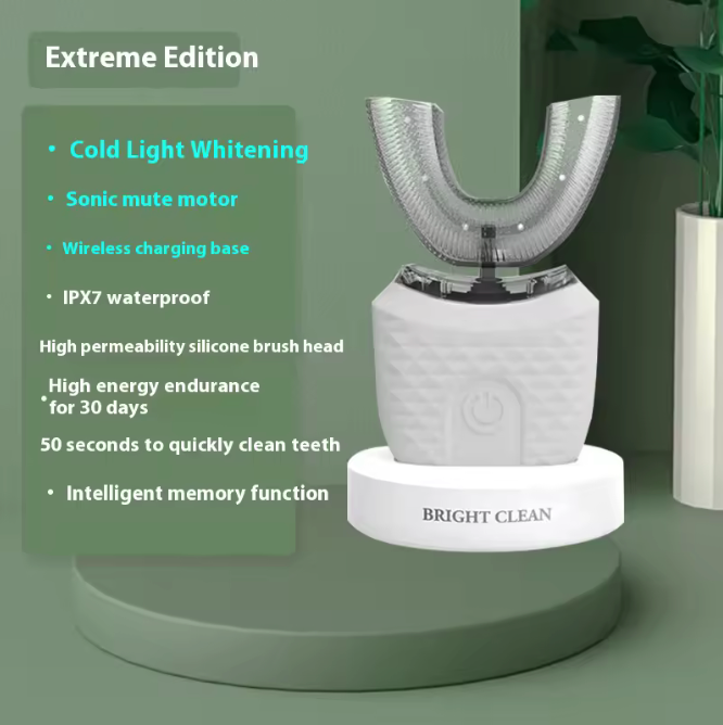 🦷✨ Cepillo de Dientes Eléctrico Sónico en Forma de U | Limpieza 360°