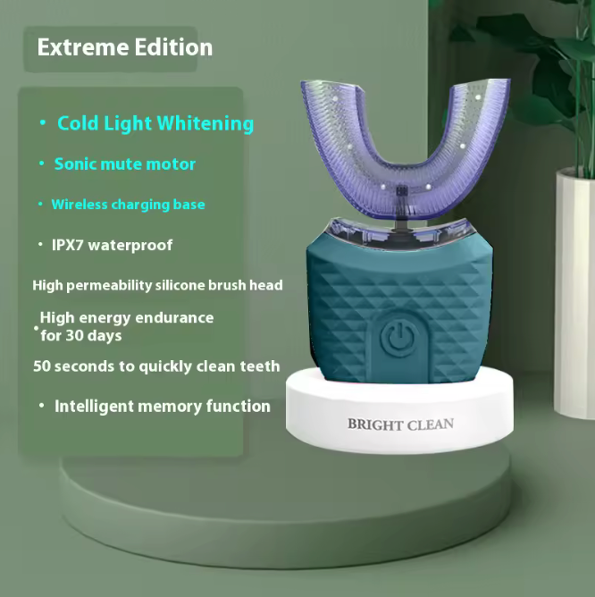 🦷✨ Cepillo de Dientes Eléctrico Sónico en Forma de U | Limpieza 360°