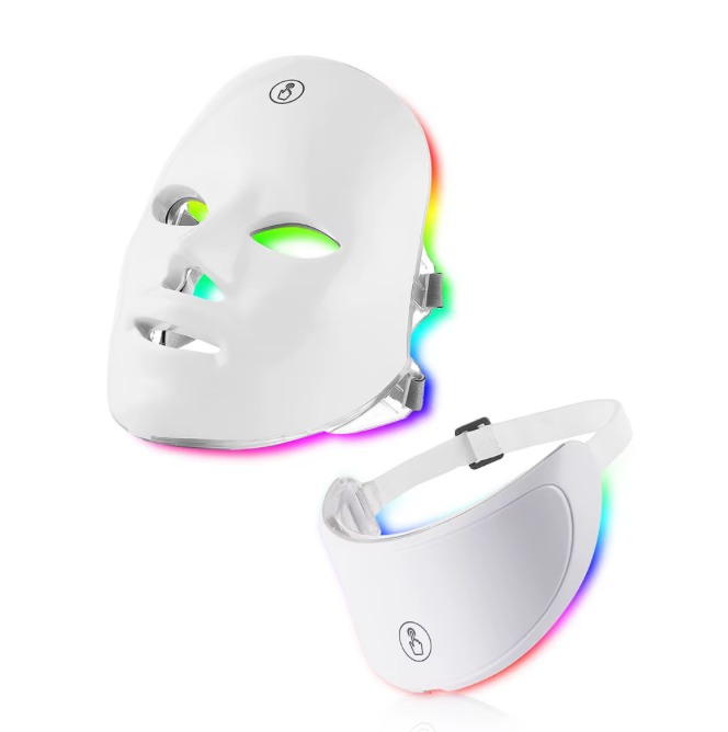 ✨ Máscara Facial LED 7 Colores – Terapia de Luz para Rostro y Cuello