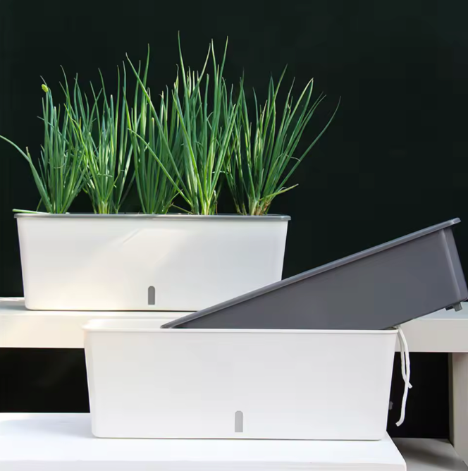 🌱💧 Maceta de Autorriego con Indicador de Agua – Cuida tus Plantas Fácilmente