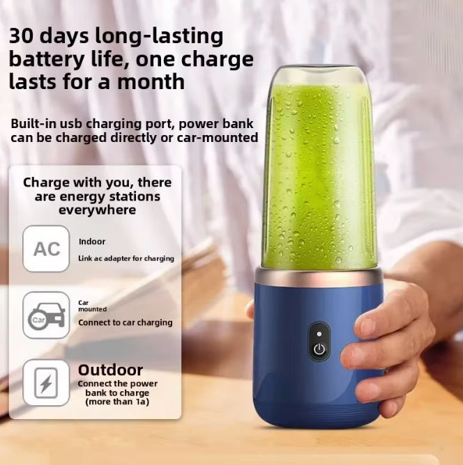 🥤✨ Mini Batidora Portátil Recargable – Batidos y Zumos Frescos en Cualquier Lugar