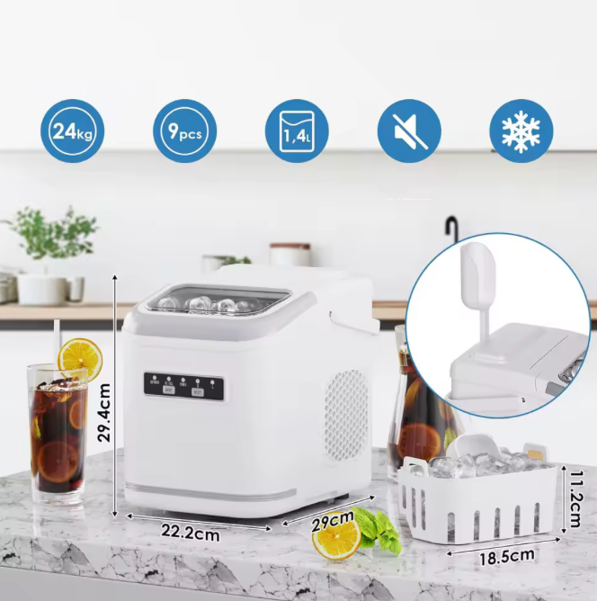 🧊✨ Máquina de Hielo Portátil – Cubitos Listos en Solo 6 Minutos