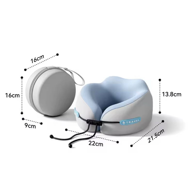✈️💤 Almohada de Viaje Viscoelástica en Forma de U – Comodidad y Soporte Cervical