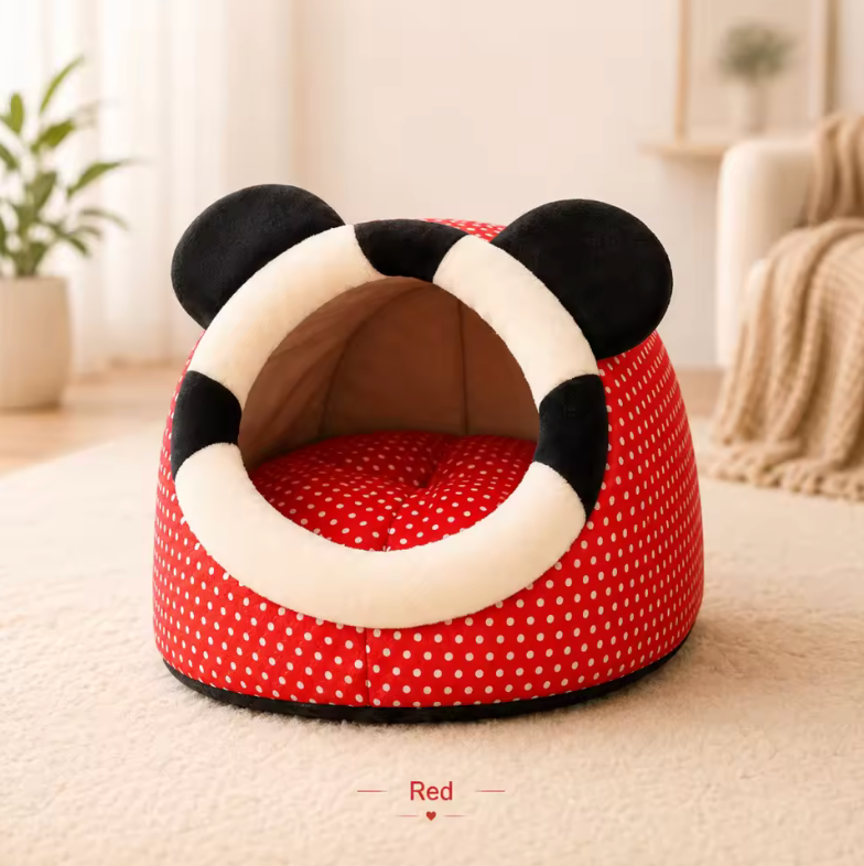 🐶🐱🛏️ Cama Cueva para Mascotas 40×40×32 cm – Acogedora, Impermeable y Antideslizante