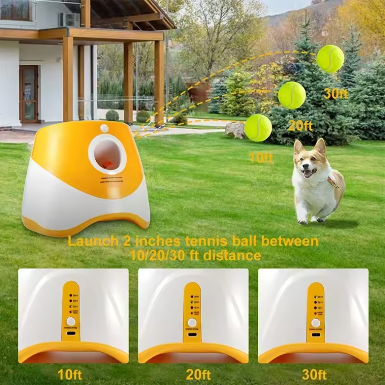 🐶🎾 Lanzador Automático de Pelotas para Perros – Juguete Interactivo Recargable