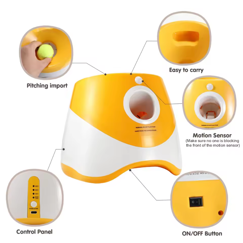 🐶🎾 Lanzador Automático de Pelotas para Perros – Juguete Interactivo Recargable