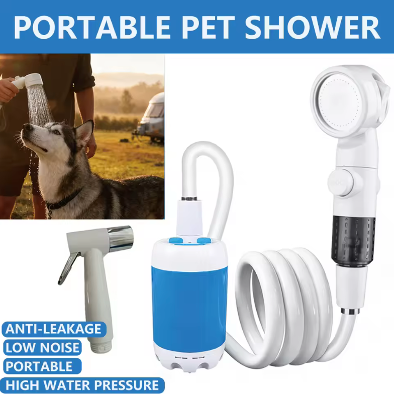 🚿 Ducha Portátil para Mascotas | Limpieza Fácil en Cualquier Lugar