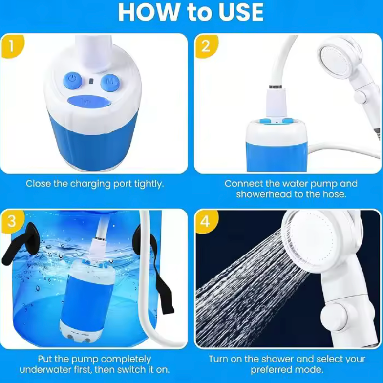 🚿 Ducha Portátil para Mascotas | Limpieza Fácil en Cualquier Lugar