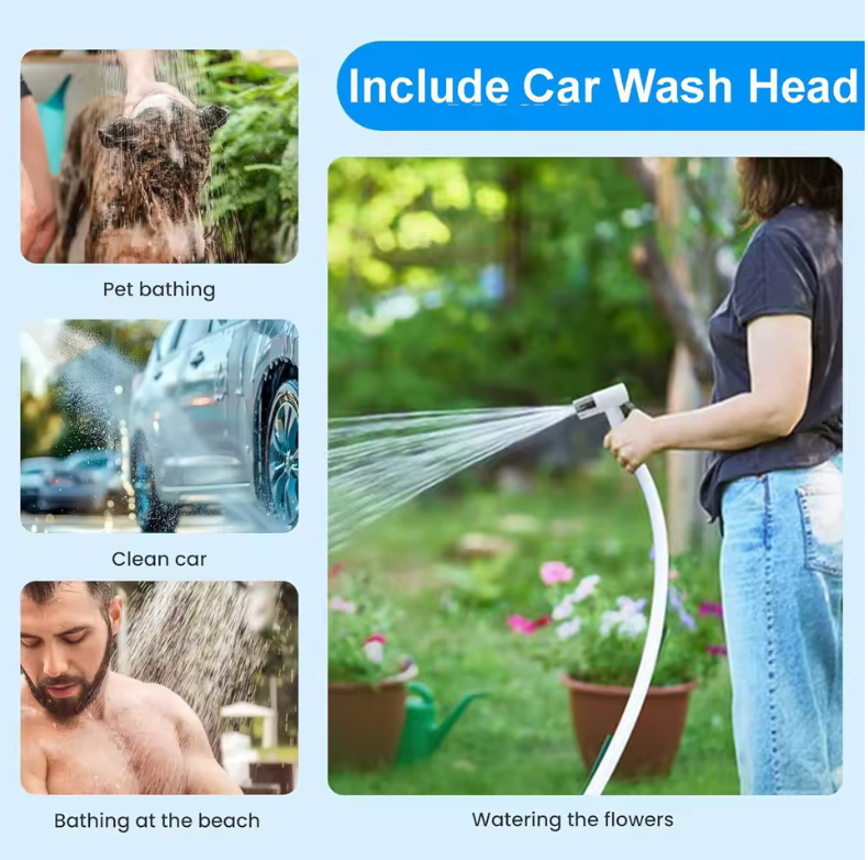 🚿 Ducha Portátil para Mascotas | Limpieza Fácil en Cualquier Lugar