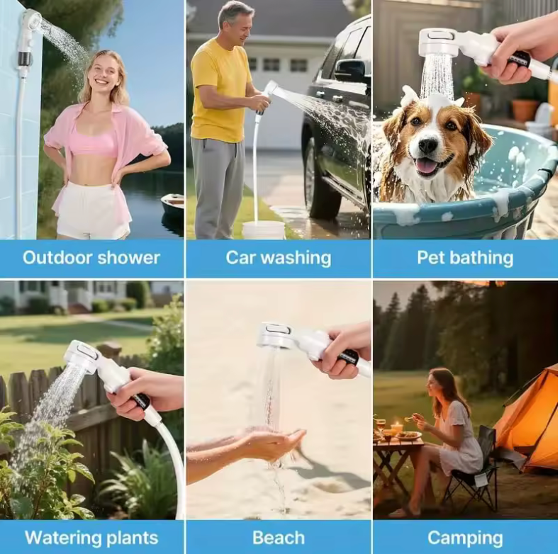 🚿 Ducha Portátil para Mascotas | Limpieza Fácil en Cualquier Lugar