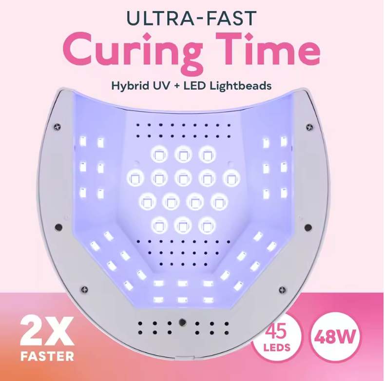 💅 Lámpara UV/LED para Uñas 48W | Secado Rápido de Esmalte en Gel