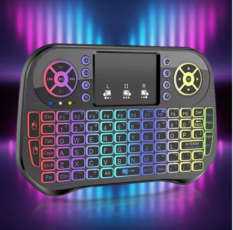 ⌨️ Teclado Inalámbrico Retroiluminado | 7 Colores y Diseño Moderno
