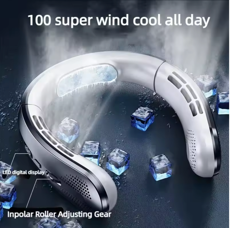 🌀 Ventilador de Cuello Portátil | Refrigeración Manos Libres