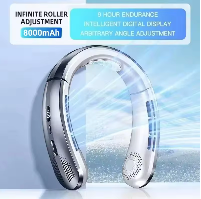 🌀 Ventilador de Cuello Portátil | Refrigeración Manos Libres