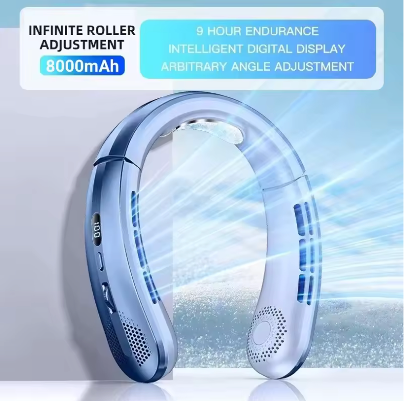 🌀 Ventilador de Cuello Portátil | Refrigeración Manos Libres