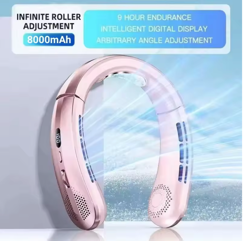 🌀 Ventilador de Cuello Portátil | Refrigeración Manos Libres
