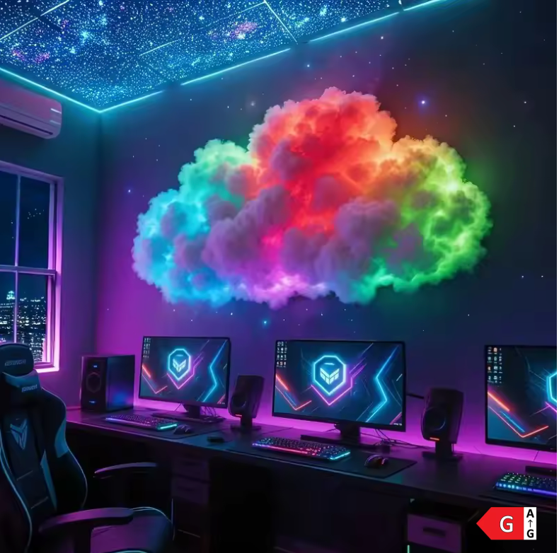 ☁️ Lámpara LED Nube 3D | Iluminación Ambiental con Cambio de Color ✨