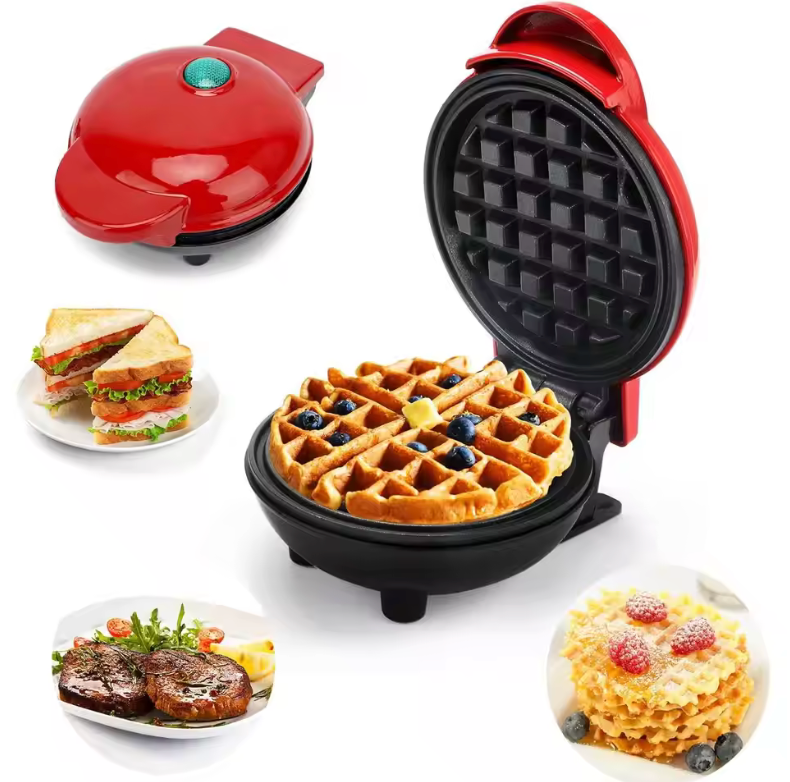 🧇 Mini Gofrera Eléctrica 350W | Gofres Caseros en Minutos ✨