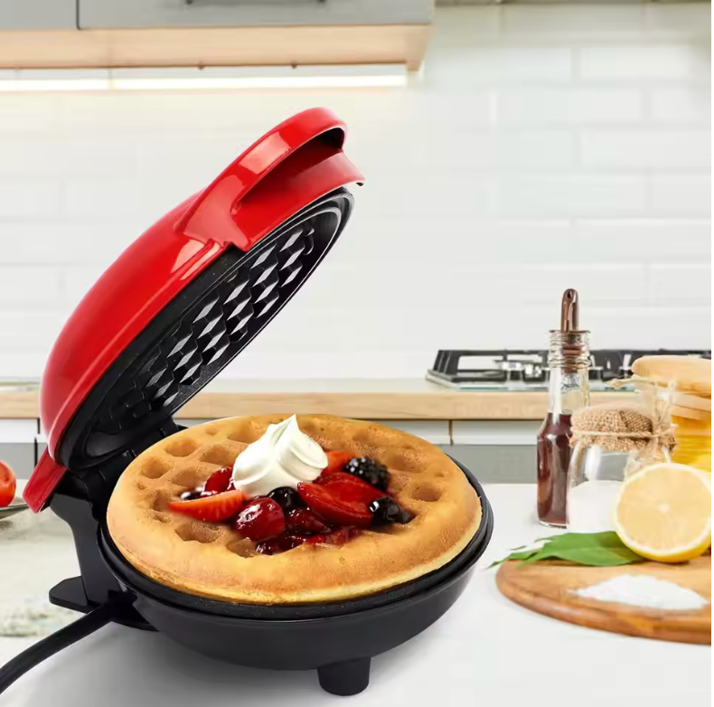 🧇 Mini Gofrera Eléctrica 350W | Gofres Caseros en Minutos ✨