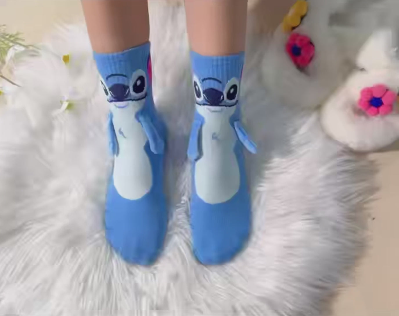 Calcetines Stitch para Parejas – Pack de 2 Pares 💙💗